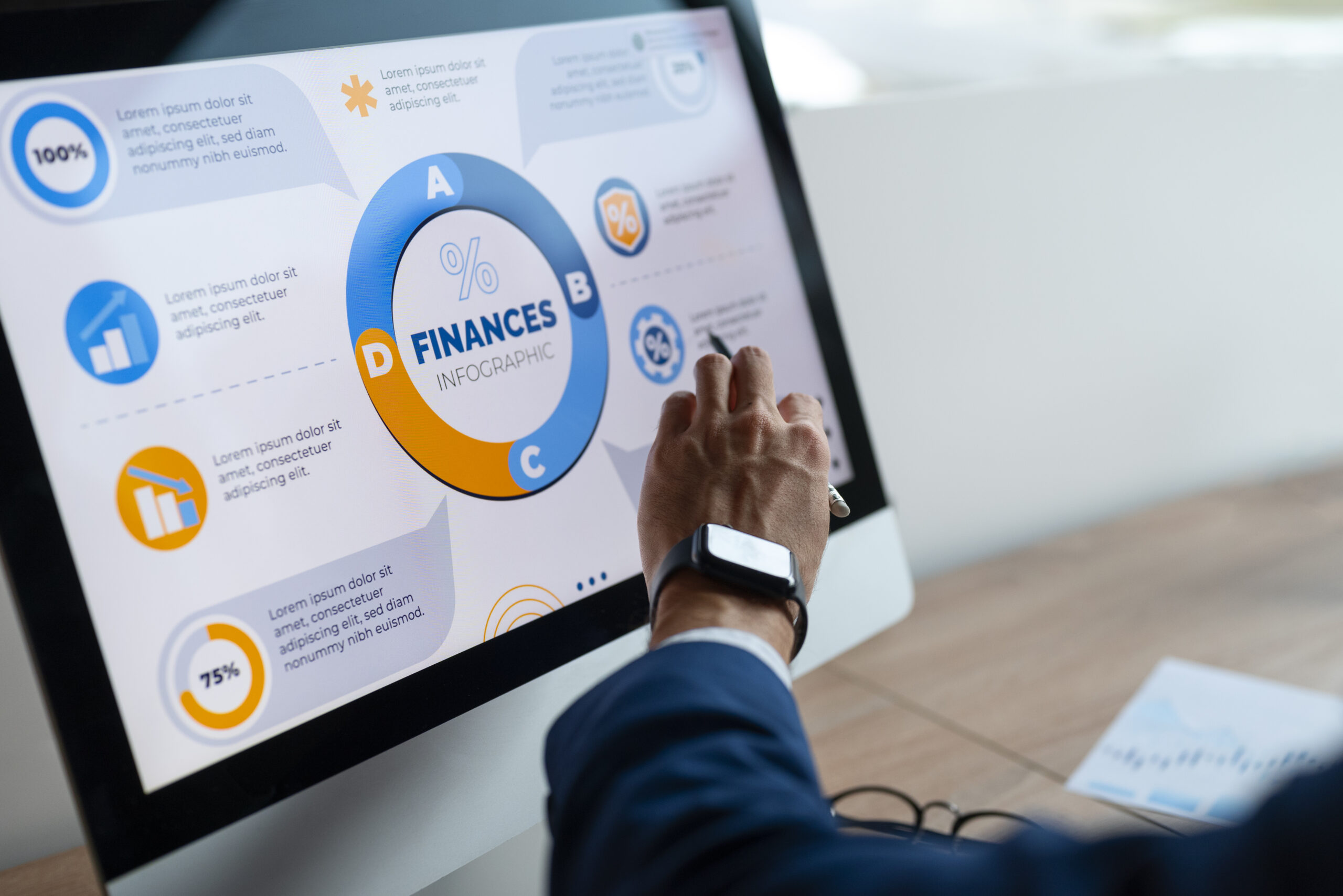 person office analyzing checking finance graphs Commercial Investment Purchase & Planning